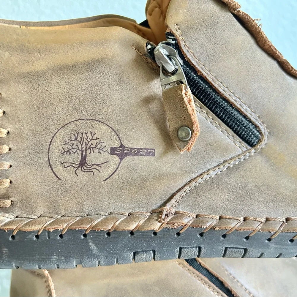 Chukka Boots Menico Sport Leather Slip On Stitched Driving Moccasin Size 10